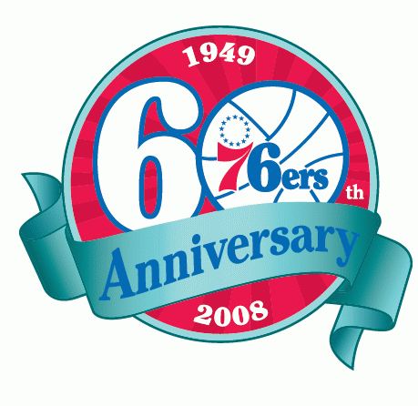 Philadelphia 76ers 2008-2009 Anniversary Logo iron on paper